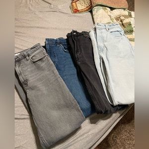 Lot of 4 90s straight jeans